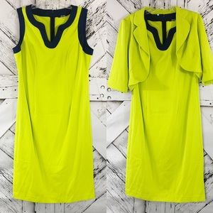 Allen Kay | 2 piece neon dress & jacket